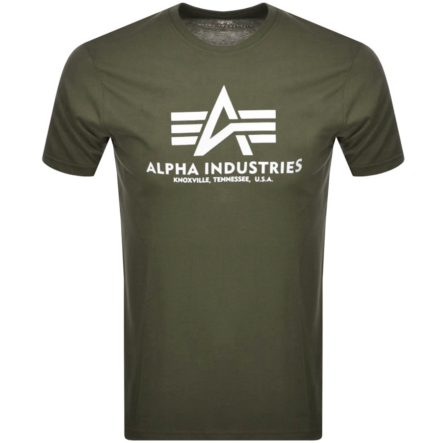 Alternative Image for ProductAlpha Industries Basic Logo T Shirt Green1